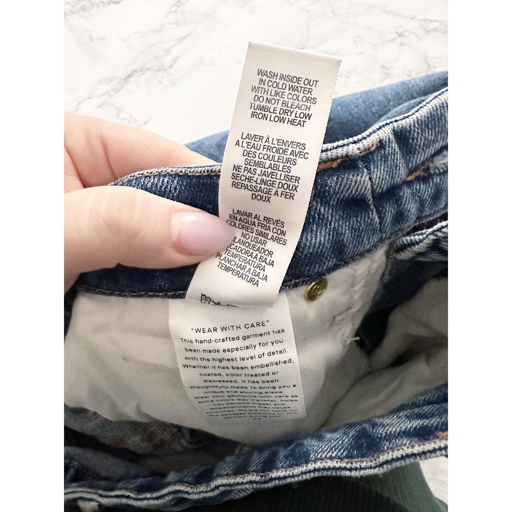 Good American Good Curve Straight Distressed Leg Jeans Women's Size 8/29 - Picture 10 of 15